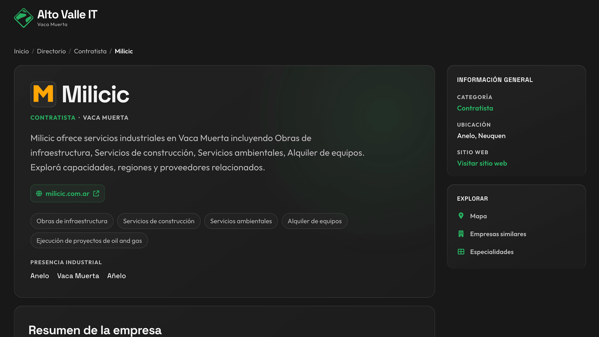 Professional profile