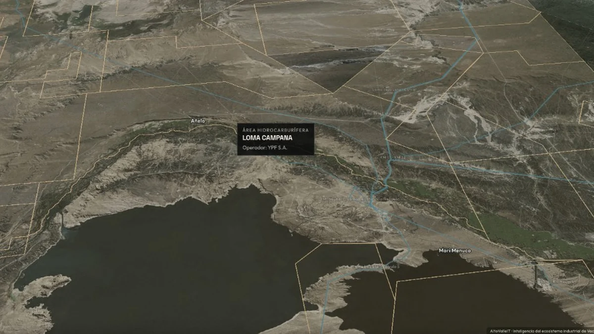 Mapa industrial de la presencia empresarial documentada en Vaca Muerta